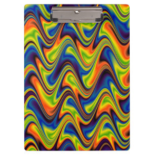 Carpeta De Pinza Ondulado Multicolor Abstracto