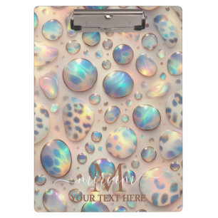 Carpeta De Pinza Opal de leopardo femenino Oficina Escuela