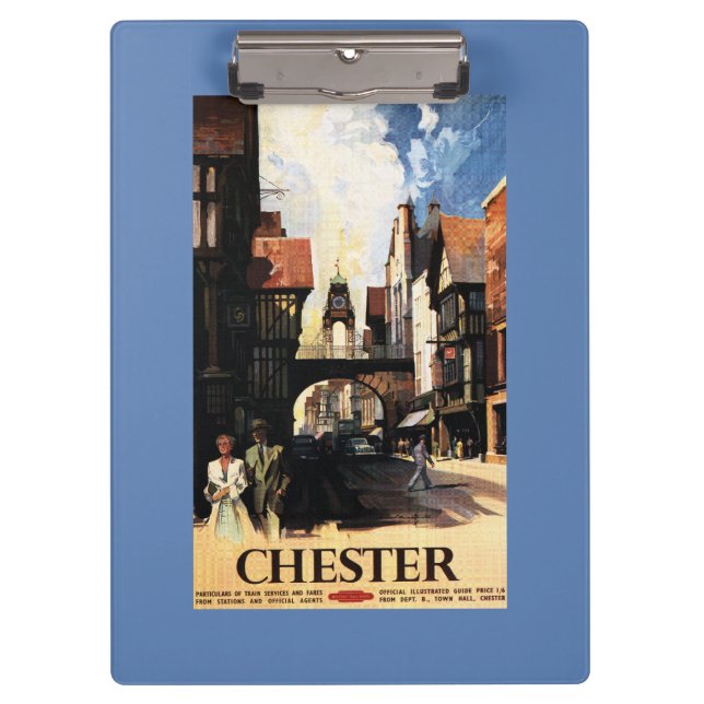 Carpeta De Pinza Opinión de la calle con el carril del reloj de los (Anverso)