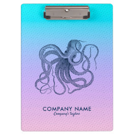 Carpeta De Pinza Opulpo Azul Vintage y Ombre Rosa A Azul