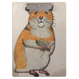 Carpeta De Pinza Orange Syrian hamster clipboard 