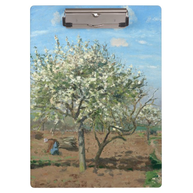 Carpeta De Pinza Orchard en Bloom, Louveciennes Camille Pissarro (Anverso)