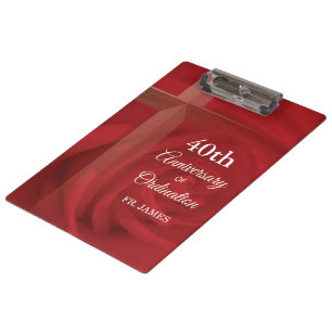 Carpeta De Pinza Orden de Aniversario del Sacerdote Nombre Personal