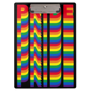 Carpeta De Pinza Orgullo lgbt lgbtq queer patrón arcoíris gay negro