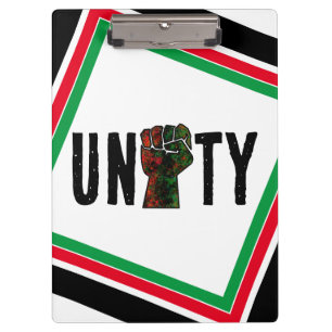 Carpeta De Pinza orgullo negro bandera panafricana roja verde puño