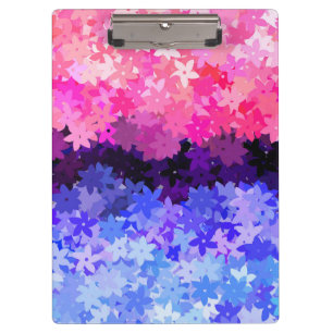 Carpeta De Pinza Orgulloso Floral Retro Quirky Boho Omnisexual