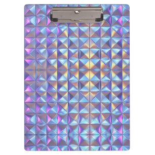 Carpeta De Pinza Oro, Azul y Púrpura Geométrico Irisado 2