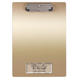 Carpeta De Pinza Oro Brillante Brillo Elegante Chic Glam Personaliz
