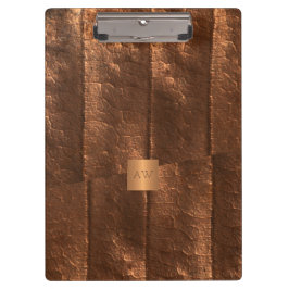 Carpeta De Pinza Oro metálico de cobre excluyente monogramado