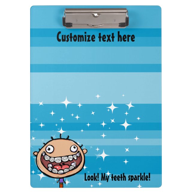 Carpeta De Pinza Orthodontist. Apoyos. Tablero de clip de la (Anverso)