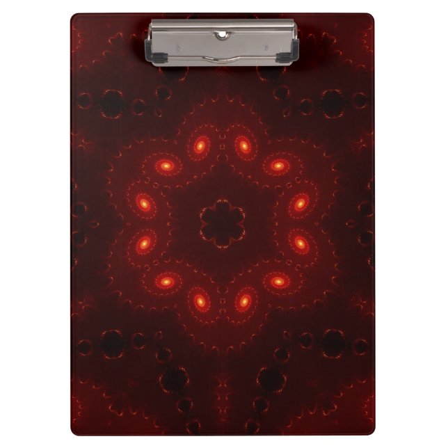 Carpeta De Pinza Oscuro Red Burgundy Gothic Lace Snowflake (Anverso)