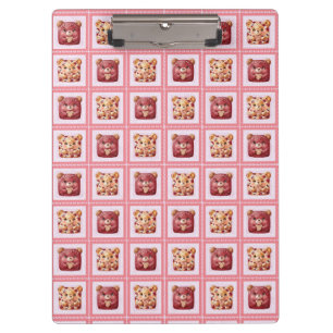 Carpeta De Pinza Osito de felpa con galletas de terciopelo rojo y p