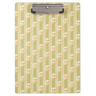Carpeta De Pinza Osito de peluche dorado amarillo lindo y raya