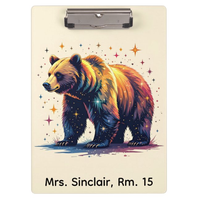 Carpeta De Pinza Oso con Estrellas (Anverso)