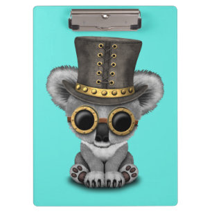 Carpeta De Pinza Oso de koala lindo del bebé de Steampunk