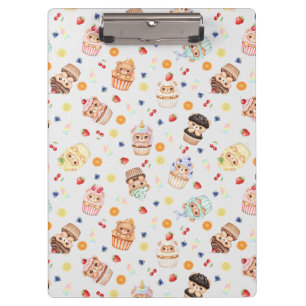 Carpeta De Pinza Oso de magdalena linda y patrones sin fisuras de g