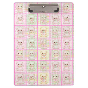 Carpeta De Pinza Oso de patchwork lindo edredón sin costuras