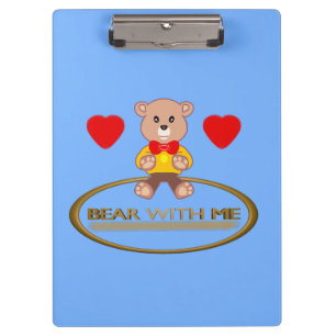 Carpeta De Pinza Oso de peluche