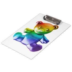 Carpeta De Pinza Oso de peluche de metal cepillado SlipperyJoe's gr