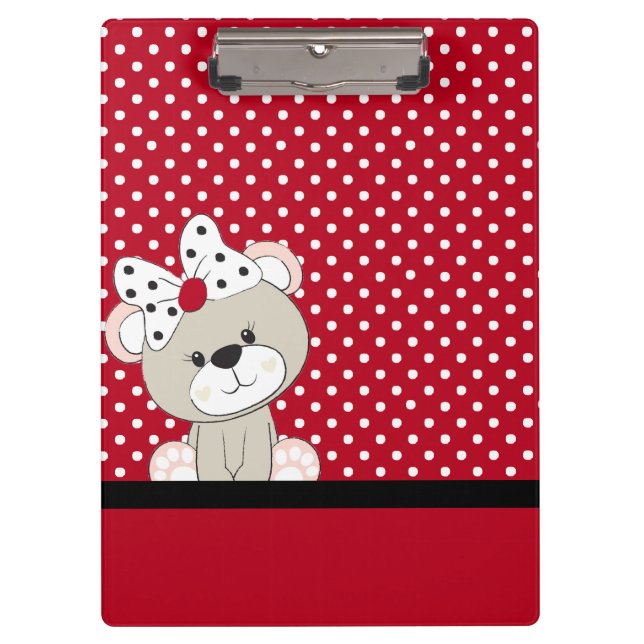 Carpeta De Pinza oso de peluche lindo (Anverso)