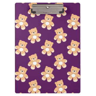 Carpeta De Pinza Oso De Teddy Púrpura Profundo, Osos