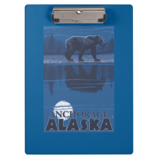 Carpeta De Pinza Oso en claro de luna - Anchorage, Alaska
