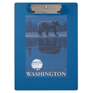 Carpeta De Pinza Oso en claro de luna - cascadas del norte,