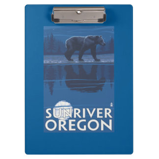 Carpeta De Pinza Oso en claro de luna - río de Sun, Oregon