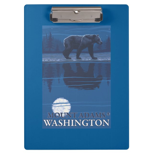 Carpeta De Pinza Oso en claro de luna - soporte Adams, Washington (Anverso)