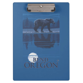 Carpeta De Pinza Oso en el claro de luna - curva, Oregon