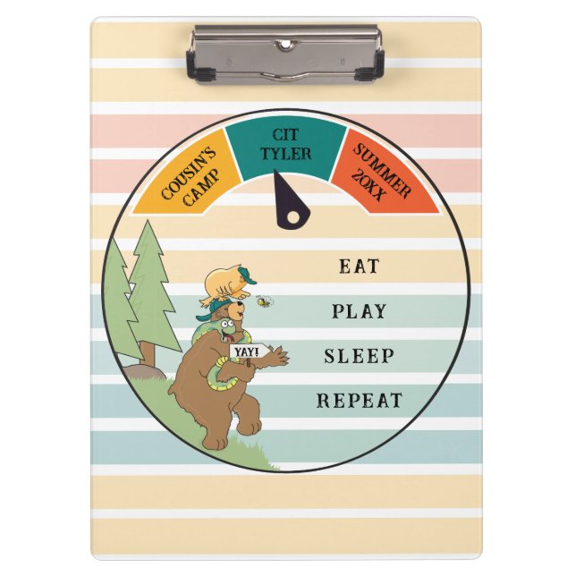 Carpeta De Pinza Oso infantil, serpiente, campamento de búhos perso (Anverso)