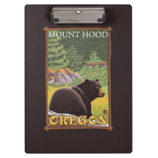 Carpeta De Pinza Oso negro en el bosque - capilla del soporte,