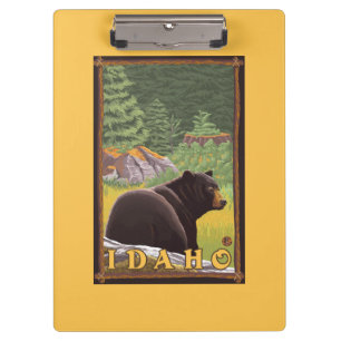 Carpeta De Pinza Oso negro en el bosque - Idaho
