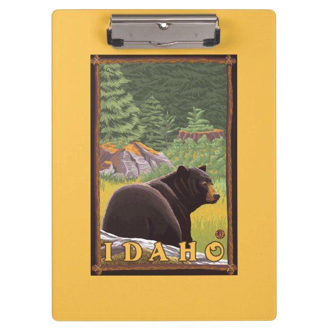 Carpeta De Pinza Oso negro en el bosque - Idaho (Anverso)