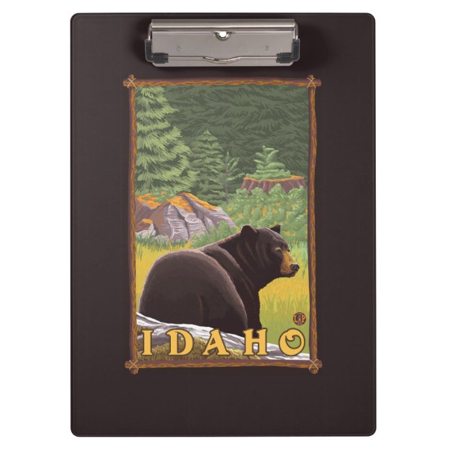 Carpeta De Pinza Oso negro en el bosque - Idaho (Anverso)