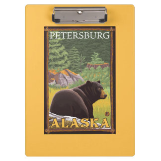 Carpeta De Pinza Oso negro en el bosque - Petersburgo, Alaska