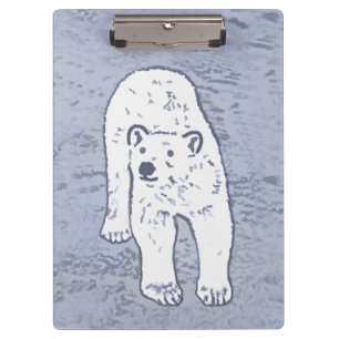 Carpeta De Pinza Oso polar sobre pintura de hielo - Arte de vida sa