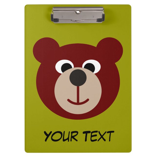 Carpeta De Pinza Oso Teddy sonriente + tu texto (Anverso)