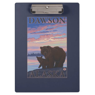 Carpeta De Pinza Oso y Cub - Dawson, Alaska