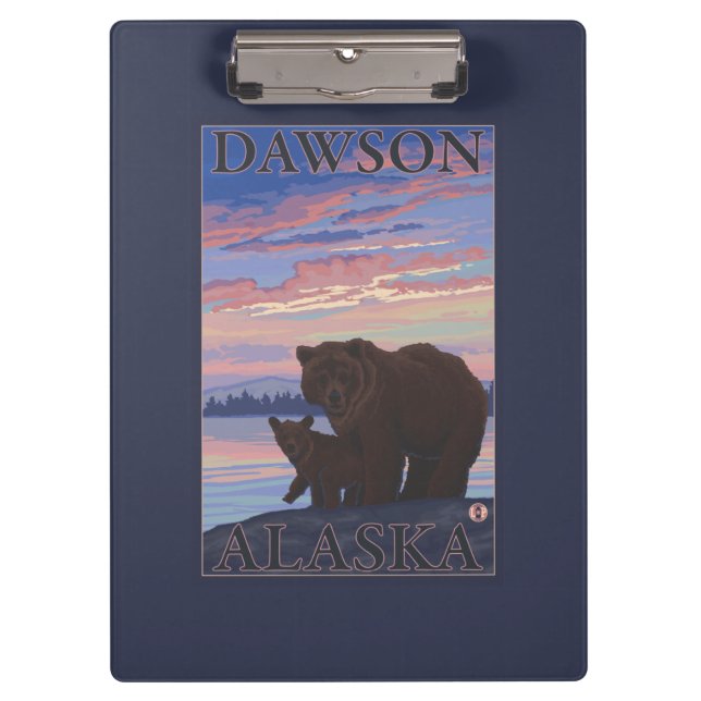 Carpeta De Pinza Oso y Cub - Dawson, Alaska (Anverso)