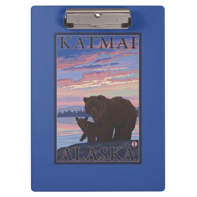 Carpeta De Pinza Oso y Cub - Katmai, Alaska (Anverso)