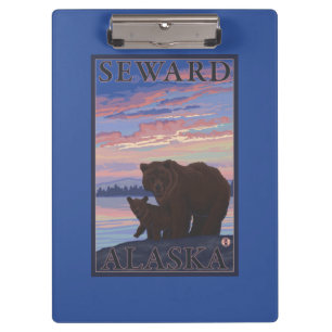 Carpeta De Pinza Oso y Cub - Seward, Alaska