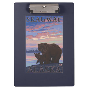 Carpeta De Pinza Oso y Cub - Skagway, Alaska