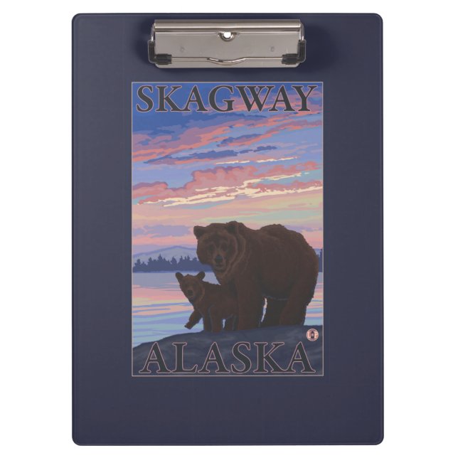 Carpeta De Pinza Oso y Cub - Skagway, Alaska (Anverso)