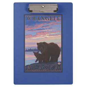 Carpeta De Pinza Oso y Cub - Wrangell, Alaska