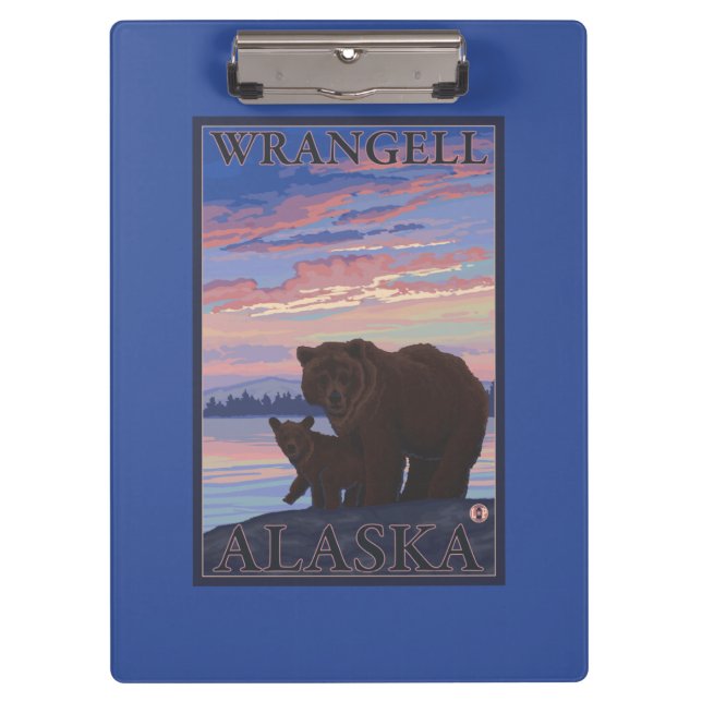 Carpeta De Pinza Oso y Cub - Wrangell, Alaska (Anverso)