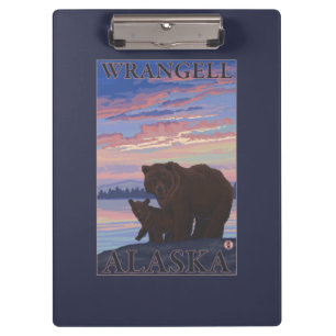 Carpeta De Pinza Oso y Cub - Wrangell, Alaska