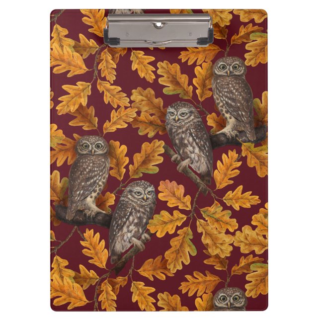 Carpeta De Pinza Otoño de otoño en rojo oscuro (Anverso)