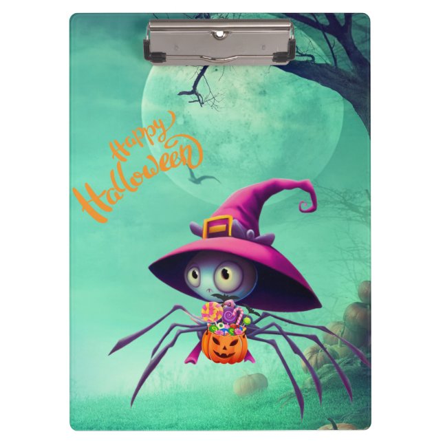 Carpeta De Pinza Otoño/otoño/araña/bruja/halloween (Anverso)