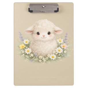 Carpeta De Pinza Ovejas caprichosas y flores silvestres para un enc